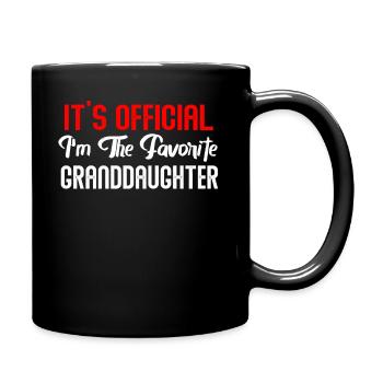 Je suis la petite-fille préférée - Mug uni - noir - Droite