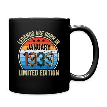 Les légendes sont nées en janvier 1939 Édition limitée - Mug uni - noir - Droite