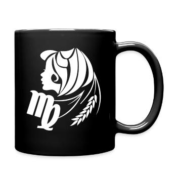 Virgo Symbol Sign of Zodiac Funny Horoscope - Full Colour Mug - black - Right
