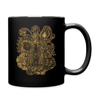 Mandolin Geometric - Full Colour Mug - black - Right