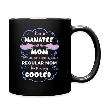 Cooler Manatee Mom - Full Colour Mug - black - Right