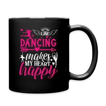 Dancing makes My Heart happy - Tasse einfarbig - Schwarz - Rechts