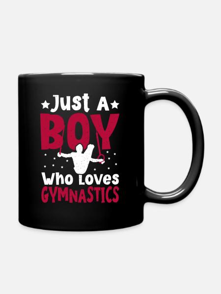 Juste un garçon qui aime la gymnastique - Mug uni - noir