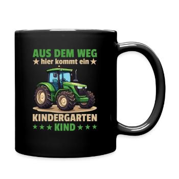 Out of the way here comes a kindergarten child - Full Colour Mug - black - Right
