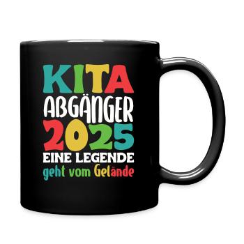 Daycare graduate: 2025 a legend leaves the site - Full Colour Mug - black - Right