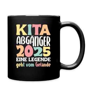 Daycare graduate: 2025 a legend leaves the site - Full Colour Mug - black - Right