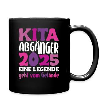 Daycare graduate: 2025 a legend leaves the site - Full Colour Mug - black - Right