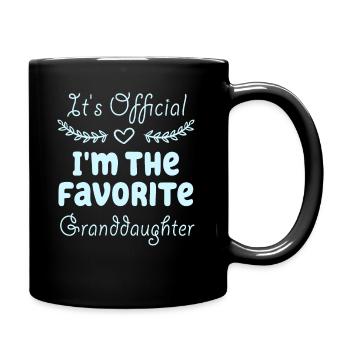 Je suis la petite-fille préférée - Mug uni - noir - Droite