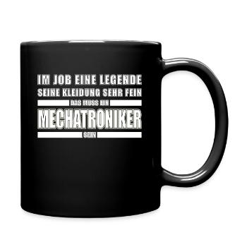 Kfz Mechatroniker KFZ Mechaniker Spruch Geschenk - Tasse einfarbig - Schwarz - Rechts