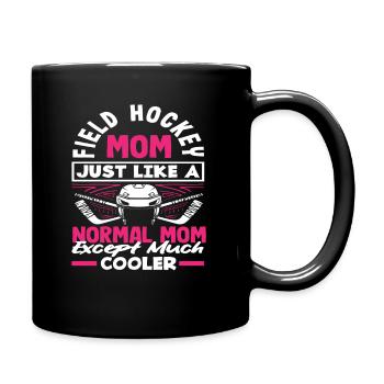 Field hockey player mom cooler than others - Full Colour Mug - black - Right