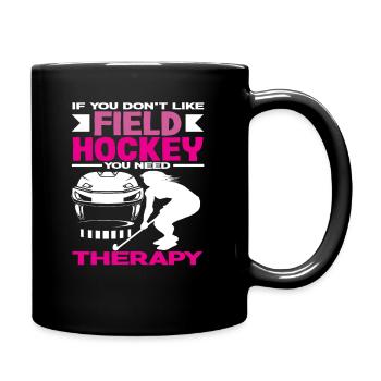 Thérapie du joueur de hockey sur gazon Dire - Mug uni - noir - Droite