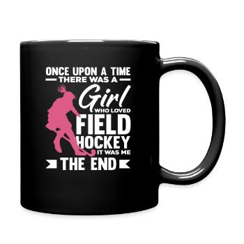 Girl Loved Field Hockey Player Story - Full Colour Mug - black - Right