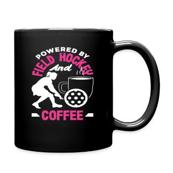 Joueurs de hockey sur gazon : Alimenté par le café - Mug uni - noir - Droite
