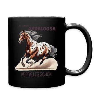 Ich & mein Appaloosa auffällig schön - Tasse einfarbig - Schwarz - Rechts