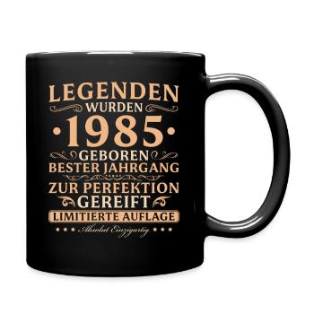 1985 Jahrgang Absolut Einzigartig 40 Jahre - Tasse einfarbig - Schwarz - Rechts