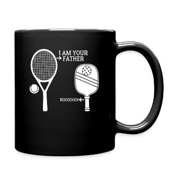 Je suis ton père Raquette de tennis pickleball drôle - Mug uni - noir - Droite