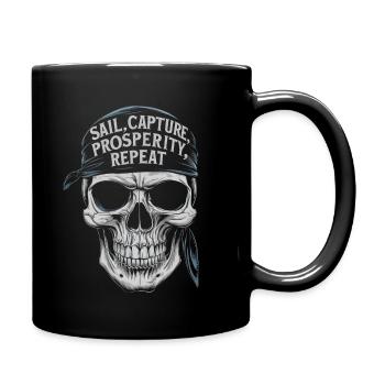 Voile de pirate capture prosterité répétition - Mug uni - noir - Droite