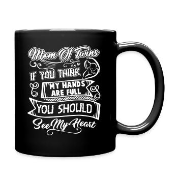 Mom of Twins Mother's Day - Full Colour Mug - black - Right