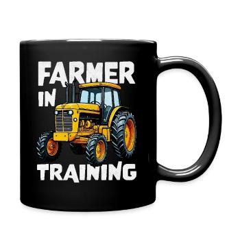Landwirt in Ausbildung Landwirtschaftlicher Traktorliebhaber - Tasse einfarbig - Schwarz - Rechts