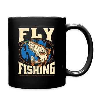 Fliegen binden Fliegenfischen Forellen Trockenes - Tasse einfarbig - Schwarz - Rechts