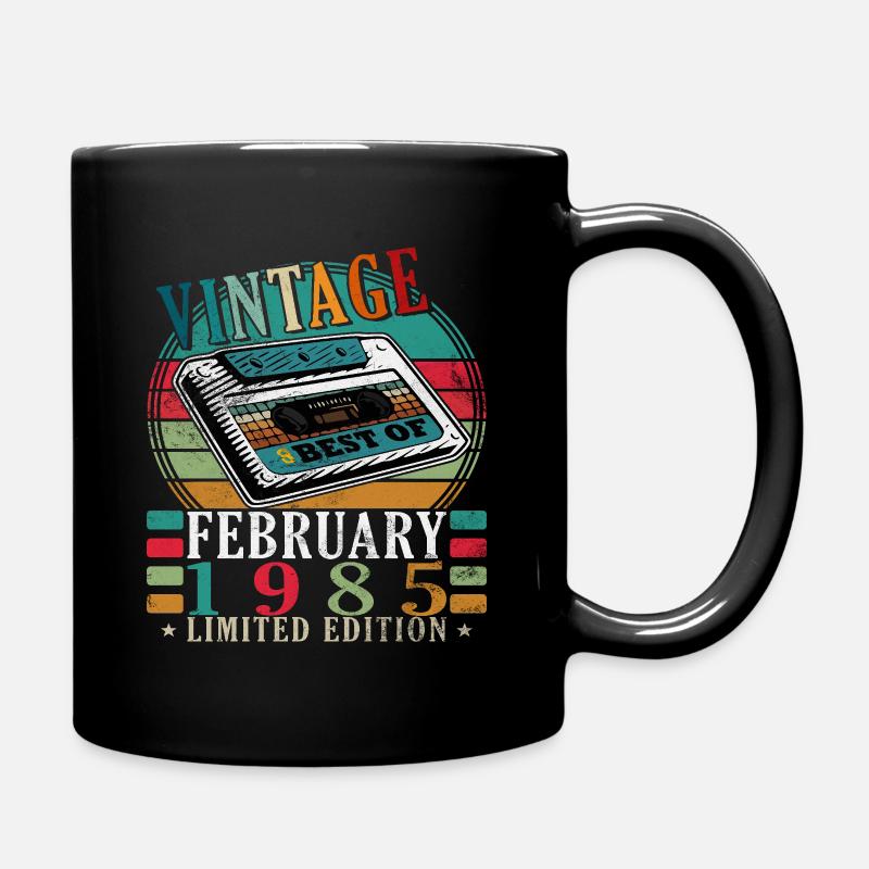 40e anniversaire Février 1985 Né 40 ans - Mug uni - noir