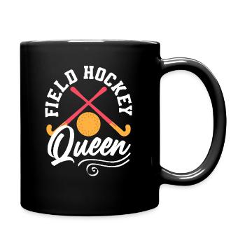 Feldhockey Spielerin Queen Stolz - Tasse einfarbig - Schwarz - Rechts
