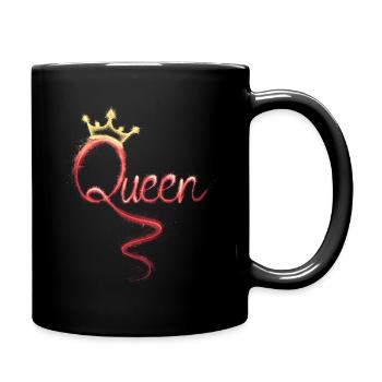 queen with crown - Full Colour Mug - black - Right