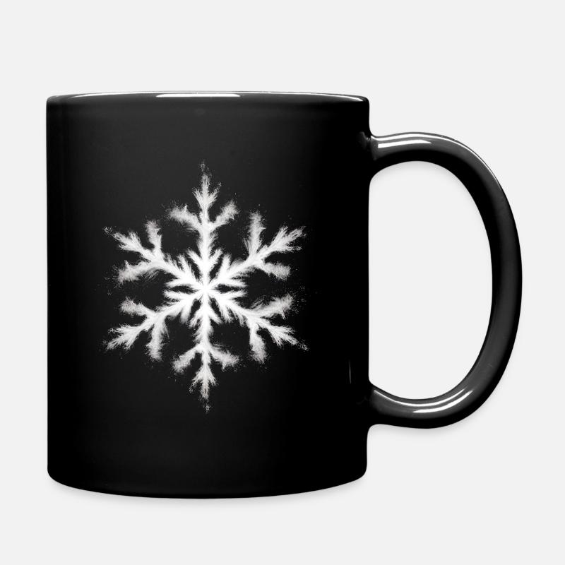 Schneeflocke - Tasse einfarbig - Schwarz