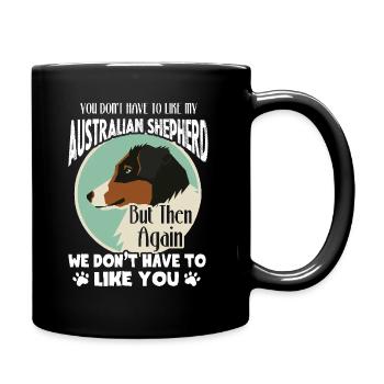 Love My Australian Shepherd - Full Colour Mug - black - Right