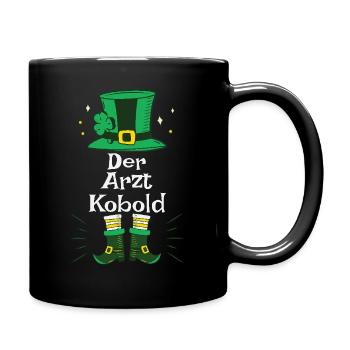 St Patrick's Day Doctors' Green Hat - Full Colour Mug - black - Right