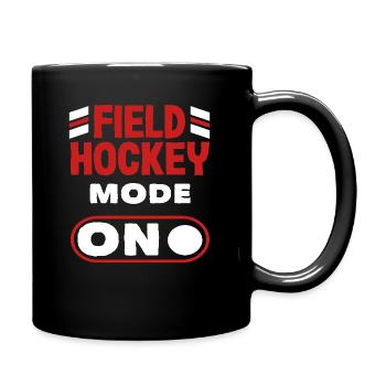 Feldhockey Spieler Mode An Design - Tasse einfarbig - Schwarz - Rechts