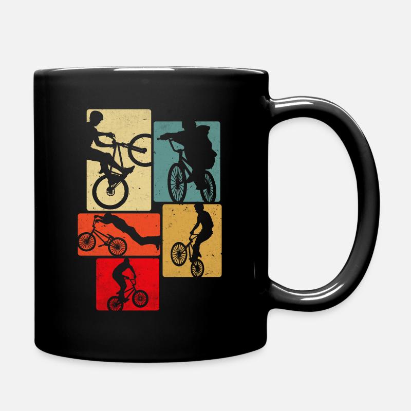 Fahrrad Retro - Tasse einfarbig - Schwarz