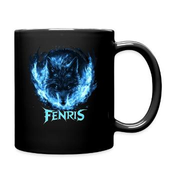 Fenris Wolf Odin Wotan Viking Vikings Wikinger - Tasse einfarbig - Schwarz - Rechts