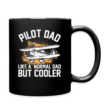 Papa pilote – Comme un papa normal, mais en plus frais - Mug uni - noir - Droite