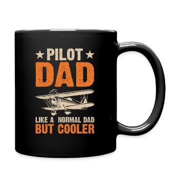 Papa pilote – Comme un papa normal, mais en plus frais - Mug uni - noir - Droite