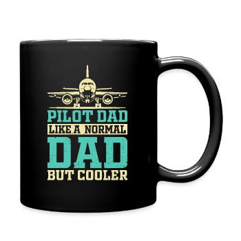 Papa pilote – Comme un papa normal, mais en plus frais - Mug uni - noir - Droite