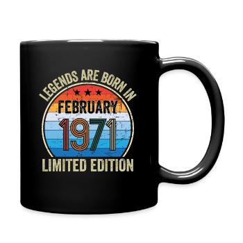 Legends Are Born In February 1971 Limited Edition - Tasse einfarbig - Schwarz - Rechts