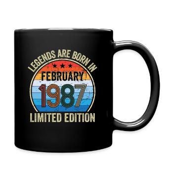Legends Are Born In February 1987 Limited Edition - Tasse einfarbig - Schwarz - Rechts