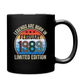Legends Are Born In February 1989 Limited Edition - Tasse einfarbig - Schwarz - Rechts