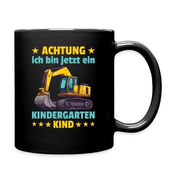 Attention I am now a kindergarten child - Full Colour Mug - black - Right