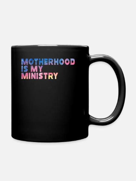 Mutterschaft ist mein Dienst - Tasse einfarbig - Schwarz