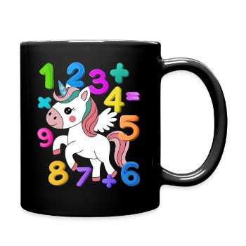 Numbers Day 2025 Mathe Einhorn Zahl Tag Kinder Geschenk - Tasse einfarbig - Schwarz - Rechts