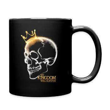 Skull Crown Mein Königreich wird überleben - Tasse einfarbig - Schwarz - Rechts
