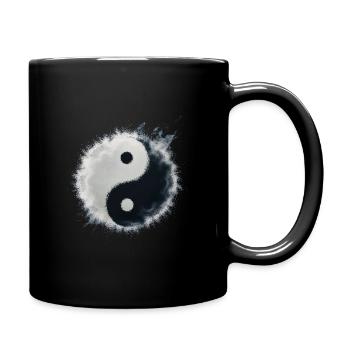 Yin Yang - Tasse einfarbig - Schwarz - Rechts