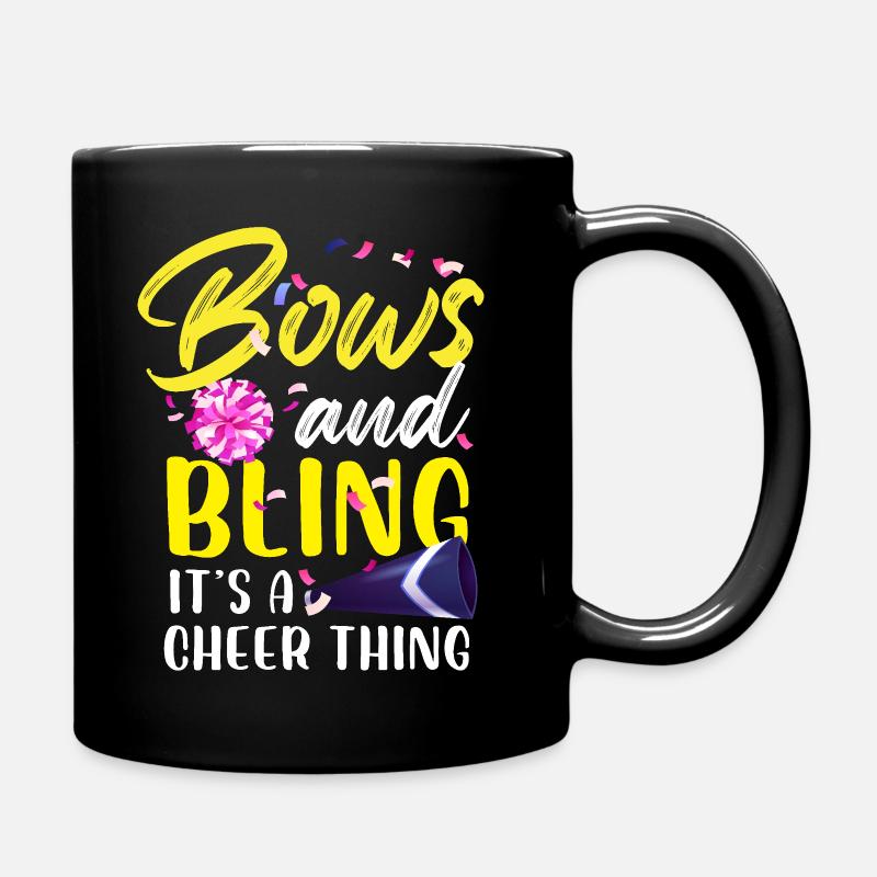 Bows And Bling It's A Cheer Thing Gymnastics - Tasse einfarbig - Schwarz