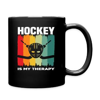 Le hockey est ma thérapie pour les joueurs de hockey sur gazon - Mug uni - noir - Droite