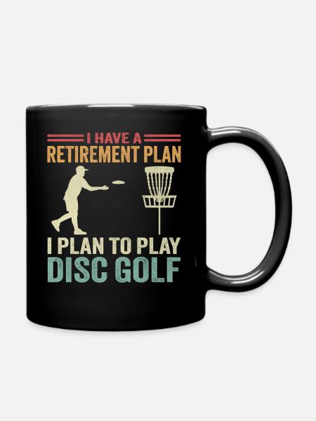 Funny Disc Golf Retirement Plan Frisbee Golfer - Full Colour Mug - black