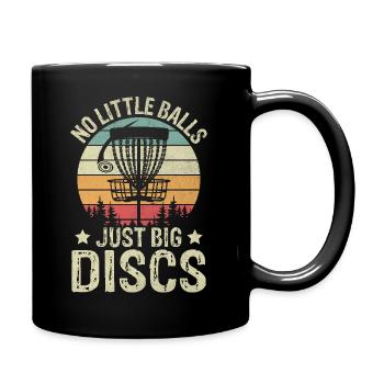 Disc Golf - Pas de petites balles, juste de gros disques drôles - Mug uni - noir - Droite