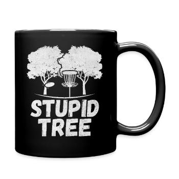 Stupide arbre disque golf humour drôle frisbee golfeur - Mug uni - noir - Droite