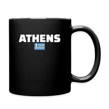Athènes Grèce Drapeau grec Grec - Mug uni - noir - Droite